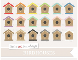 Birdhouse Clipart ~ Illustrations ~ Creative Market