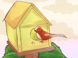 How to Transform a Miniature Wooden Birdhouse with Acrylic Paint