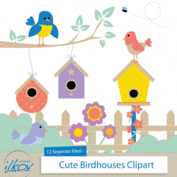 Cute Bird Houses Yellow And Brown Colors Creating The Charming Look ...