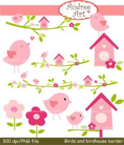 Spring clipart bird birdhouse | Appligue...Aplike... | Pinterest ...