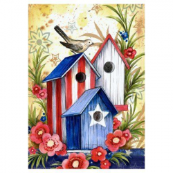 Toland Home Garden Birdhouse Trio Flag - 112584 | Birdhouse, Gardens ...