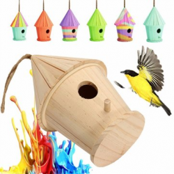 Big Wooden DIY Bird House Birdhouse Nesting Box Nest Home Garden ...