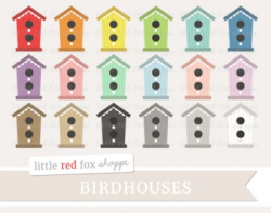 Birdhouse Clipart; Bird House, Nature, Garden, Gardening, Bird Feeder