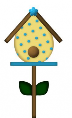 free bird house and flower pot clip art | clip art | Illustration ...