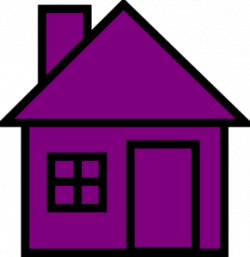 House clipart purple - Pencil and in color house clipart purple