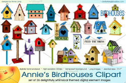 Annie's Birdhouses Clipart ~ Illustrations ~ Creative Market