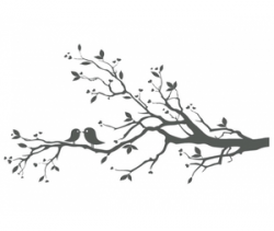 tree with birds clipart free | Love Birds On Branch X image - vector ...