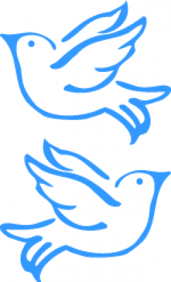 Doves Divider Clip Art, Wedding Dove Anniversary Graphics