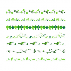 7 Nature Leaves Floral Dividers Borders Set - WeLoveSoLo