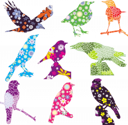 Clipart - Floral Birds