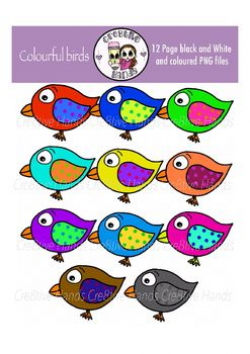Cre8tive Hands - Colourful Birds clipart set | Clipart by and for ...