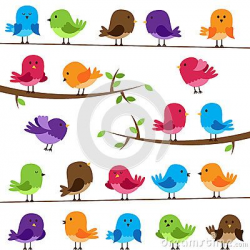 Vector Set of Colorful Cartoon Birds | Cards all kind | Pinterest ...