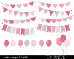 Bunting Clipart Clip Art Birthday Clipart Baby Girl Clipart