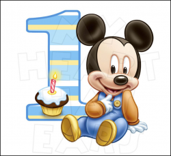 Baby Mickey Mouse 1st Birthday INSTANT DOWNLOAD digital clip art ...