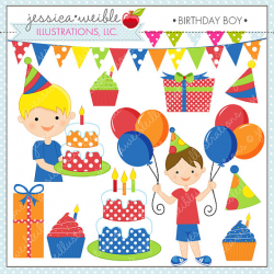 Birthday Boy Cute Digital Clipart for Commercial or Personal Use ...