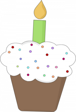 Fun Birthday Cupcake Clip Art - Fun Birthday Cupcake Image