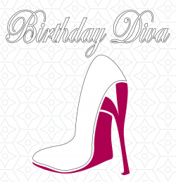 Birthday Diva Decal Design SVG DXF EPS Vector files for use