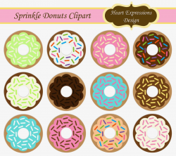 Heart Expressions Design: Free Sprinkle Donuts Clipart ...