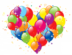 Heart of Balloons PNG Clipart Image | *!☄Birthday!Party ...