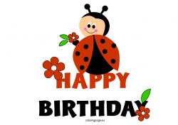 Ladybug Happy Birthday - Clip Art Library