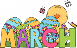 Clip Art for Each Month | Month of March Easter Clip Art Image - the ...