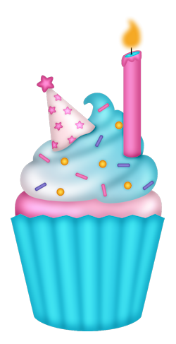 SD-Birthday Diva-b-daycupcake2.png | Party cupcakes, Clip art and ...