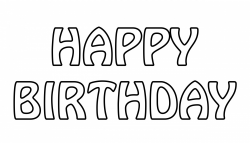 Happy Birthday Text Outline Free Stock Photo - Public Domain Pictures