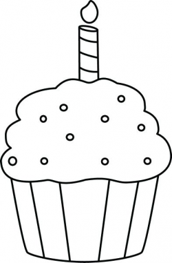 Birthday Cake Outline Coloring Pages Free Coloring Birthday Cake ...