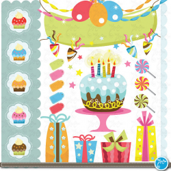 birthday Clip Art , baby birthday, party graphic kids party perfect ...