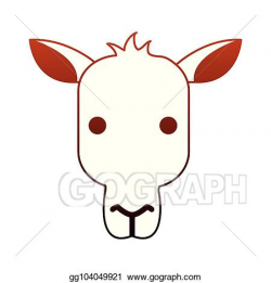 EPS Vector - Baby bison wild animal on red lines. Stock ...