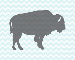 Bison silhouette | Etsy