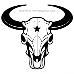 Bison Skull Vector Image | Free Vectors | Pinterest | Clip art ...