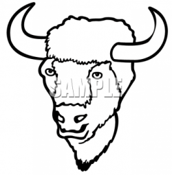 Clipart of a Bison Outline - AnimalClipart.net