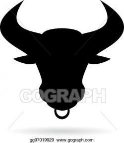 EPS Illustration - Buffalo bison icon. Vector Clipart ...