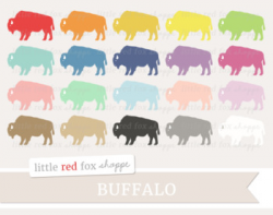 Buffalo Clipart; Animal, Bison, Tribal, Native American