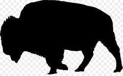 American bison Silhouette Drawing Clip art - bison png download ...