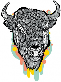 Bison Head 2014. Digital Illustration by Casiegraphics. www ...