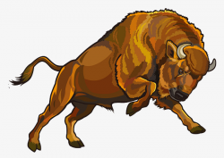 Painted Bison, Hand Painted, Cartoon, Wild Animals PNG Image and ...