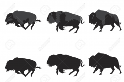 Running Buffalo Clipart - Pencil and in color running buffalo clipart