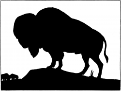 Vintage Buffalo Silhouette Image | Silhouette images, Barn wood ...