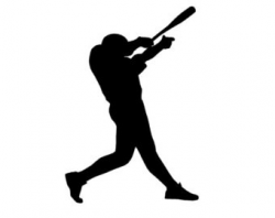 Baseball Player Clipart Black And White - Letters