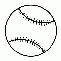 Baseball Clipart Black And White - Letters