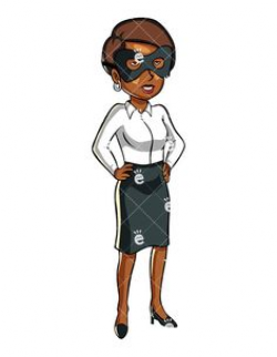 Black Businesswoman Fallen Asleep Cartoon Vector Clipart | Cartoon ...