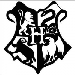 Harry Potter Hogwarts Crest Vinyl Die Cut Decal Sticker 5 Black ...
