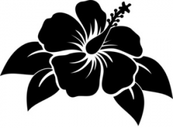 Tropical Flower Clipart Image - Hibiscus Flower Silhouette