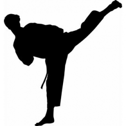 free karate martial arts silhouette vector clip art | Karate ...