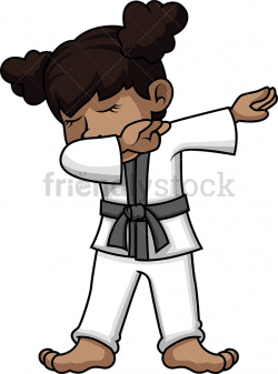 Black Karate Girl Dabbing | Martial Arts Clipart in 2019 ...