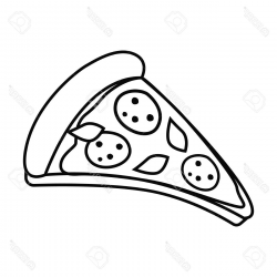 Best Free Vector Black And White Pizza Library » Free Vector ...