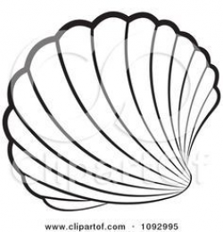 Seashell Stained Glass Patterns | Clipart Black And White Scallop ...