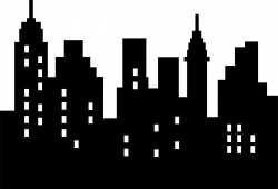 Skyline clipart black and white - Pencil and in color skyline ...